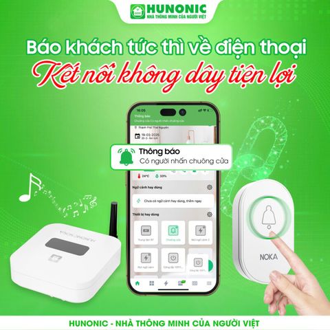 CHUÔNG CỬA KHÔNG DÂY HUNONIC