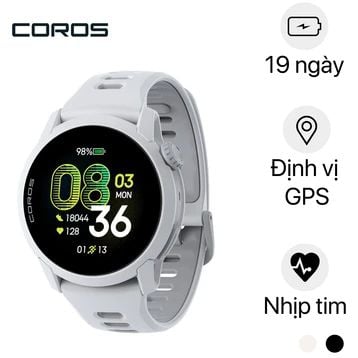 Coros Pace 4 Trắng - Dây Silicone AMOLED