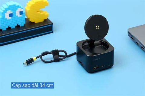Đế sạc nhanh không dây 7 cổng USB Type-C HDMI Qi2 SD Micro SD 65W Baseus MagPro BS-OH122