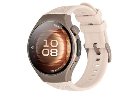 Huawei Watch 5 42mm viền thép dây composite Vàng Hồng