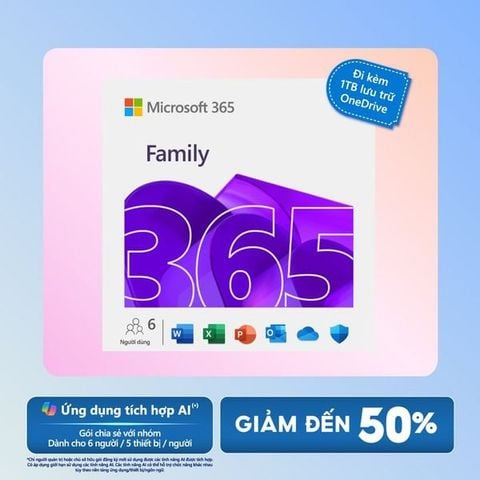 Microsoft 365 Family 12 Tháng 6 User EP2-36878 Chính Hãng