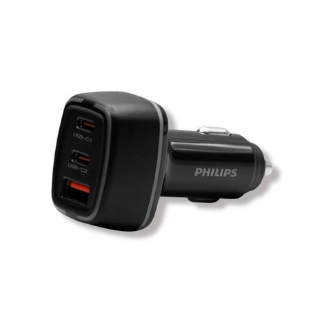 Tẩu sạc nhanh dùng trên ô tô Philips DLP2557 PD65W 2PD+1QC Car charger