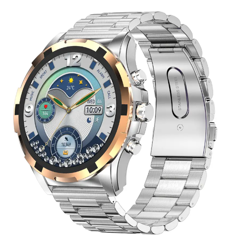 Đồng hồ NJYUAN HK98 xám – Smartwatch pin bền, theo dõi sức khỏe