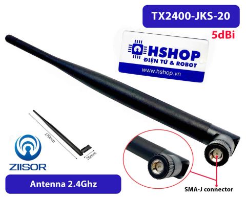 Anten Wifi 2.4G 5dBi 195mm SMA-J (Male) TX2400-JKS-20