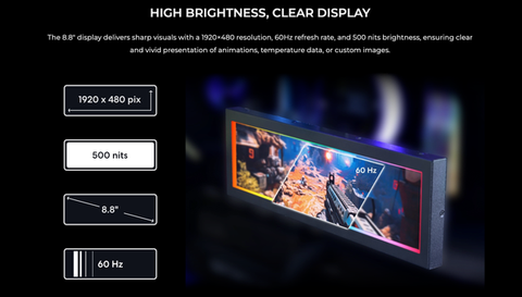 Màn hình phụ Lian Li 8.8″ Universal Screen | LCD IPS | Kết nối USB | Giá 2026