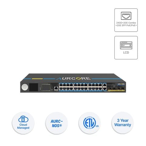 Thiết bị Switch doanh nghiệp AURCORE AES2011P 24 x GE