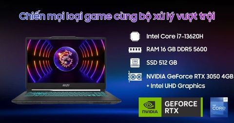 Laptop MSI Cyborg 15 A13UC-2082VN