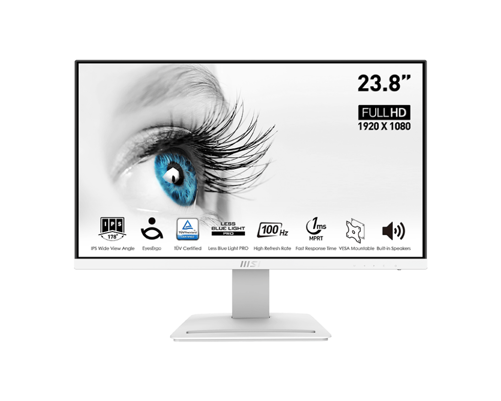 MÀN HÌNH MSI PRO MP243X (23.8 INCH/FHD/IPS/100HZ/1MS/LOA) WHITE