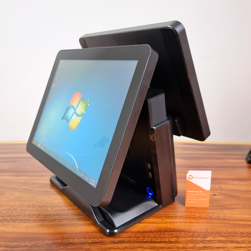 Ảnh minh họa Máy POS Cảm Ứng 2 màn hình GPOS QT 66(Core I5 5250U/8gb/128gb) 3