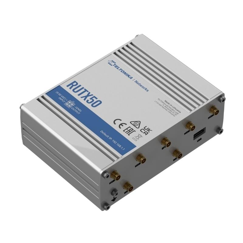 Ảnh minh họa Router 4G/5G công nghiệp Teltonika RUTX50, Dual SIM 5G tốc độ 3,3Gbps, wifi 5 hỗ trợ 150 user 1