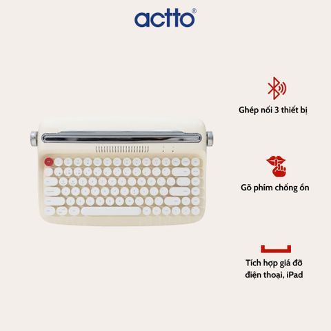 Bàn Phím Bluetooth Mini Kiểu Cổ Điển ACTTO B303