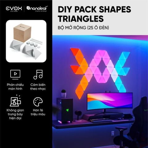 Đèn led hình tam giác Nanoleaf Shapes Triangle bản mở rộng 25 ô