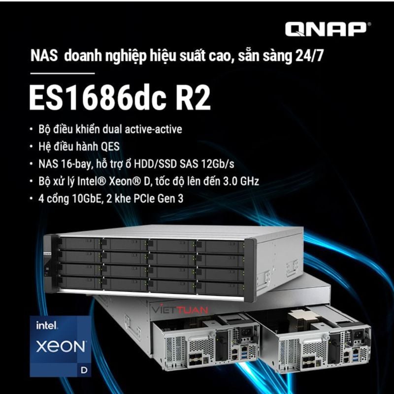 Ảnh minh họa QNAP ES1686DC-R2-2123IT-64G (Dual Active Controllers) 1
