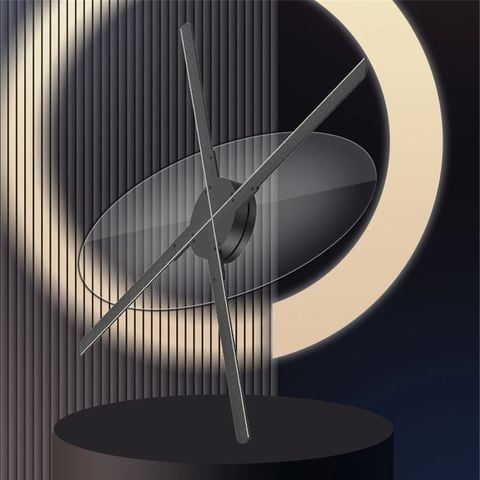 Quạt Đèn LED 3D Hologram Aturos P65 Siêu Mỏng, Độ Phân Giải Siêu Cao 1280 Led, Cánh Quạt 65cm, Độ Sáng 3000 Nit