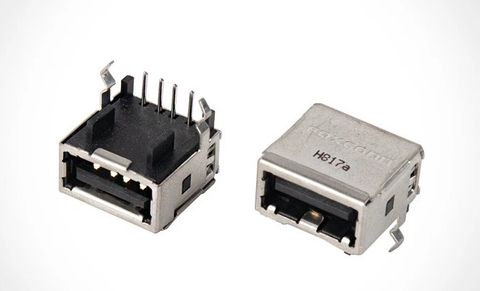 USB-A FOXCONN 90 degree welding plate Single port USB2.0 socket female socket