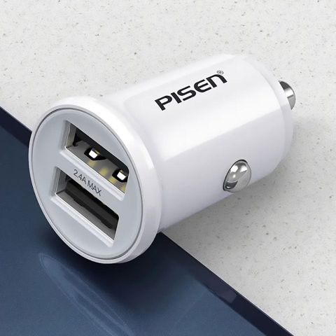 Sạc xe hơi Pisen Dual USB Car 2.4A 12W