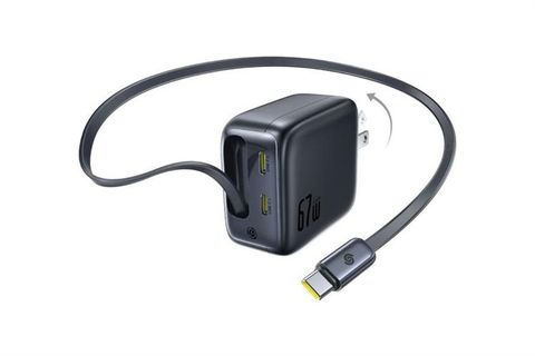 Bộ sạc nhanh 3 cổng Type-C PD 67W Baseus EnerCore CJ11 E0120H kèm cáp dây rút Type C