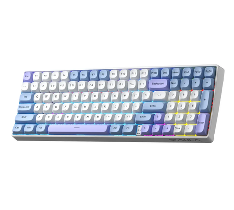 Bàn phím cơ không dây Aula S100 Pro xanh dương trắng tím