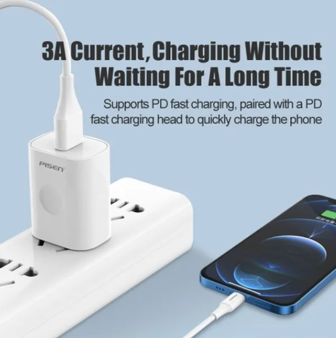 Cáp Pisen Mr White Usb-A To Lightning Dài 1m