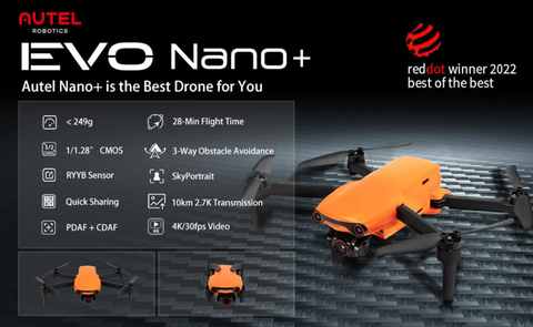 Flycam Autel Nano Plus 4K gimbal 3 trục 10km – Bản combo – cảm biến va chạm 3 chiều