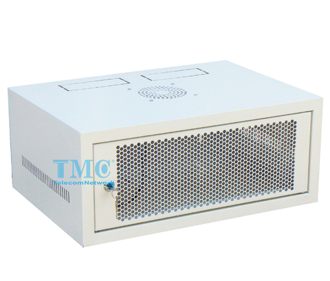 TỦ MẠNG TREO TƯỜNG 4U SÂU 400 TMC-4U – CỬA LƯỚI, MÀU TRẮNG