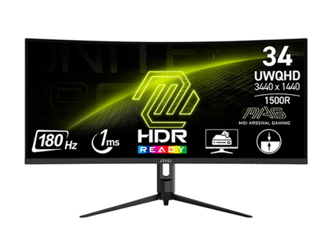 Màn hình cong 2K MSI MAG 342CQR E2 VA 34 inch UWQHD 180Hz Curve 1500R