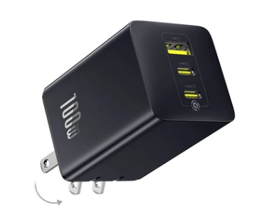 Sạc Baseus EnerFill 2C1A PD 100W chân gập US FE11 Màu Đen