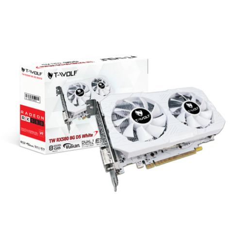 CARD MÀN HÌNH T WOLF RX 580 8GB GDDR5 WHITE