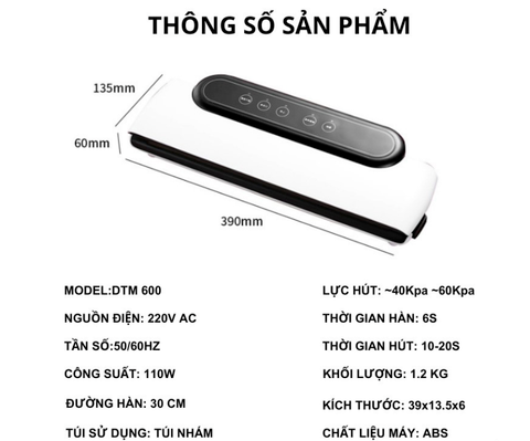 Máy Hút Chân Không DTM 600