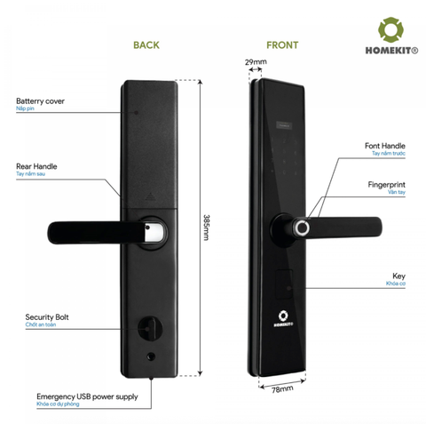 Khóa vân tay HomeKit AB-07E