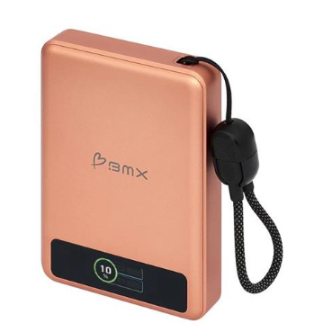 SẠC DỰ PHÒNG SOLID-STATE 10000MAH QI2 BMX B939 CAM ĐẤT KÈM CÁP C