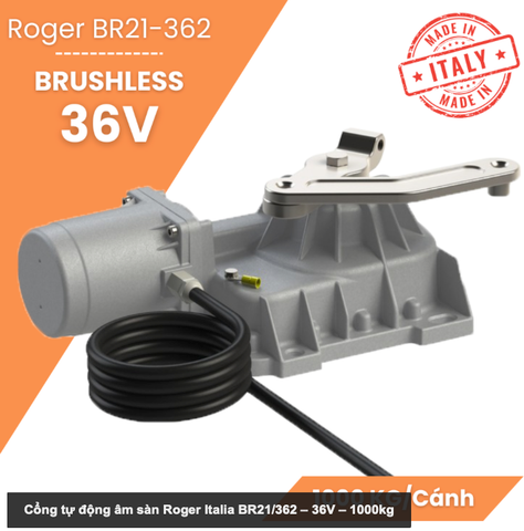 Cổng tự động âm sàn Roger Italia BR21/362 – 36V – 1000kg