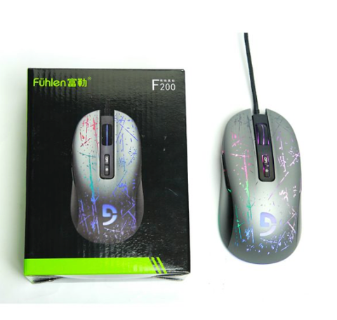 CHUỘT GAMING FUHLEN F200 TRÁNG BẠC