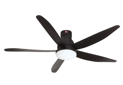 QUẠT KDK U60FW ĐEN TRỤC NGẮN CÓ ĐÈN LED