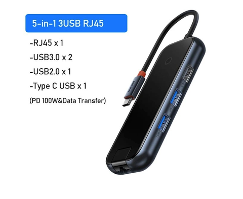BỘ HUB BASEUS ACMEJOY 5-IN-1 ĐẲNG CẤP KẾT NỐI