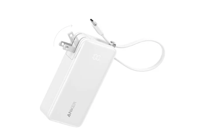 Pin sạc dự phòng Anker 10000mAh 30W A1637 màu trắng cáp C