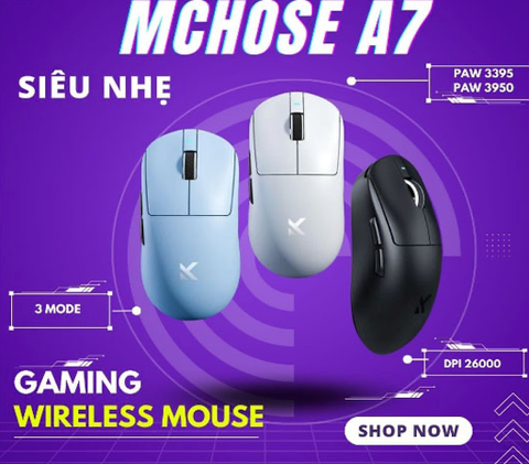 Chuột AI I Tek 7757 dịch thuật kết hợp chuột gaming Mchose A7