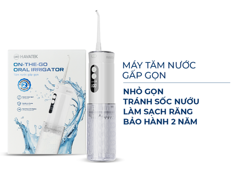 Nhân bản từ Máy Tăm Nước Gấp Gọn Havatek Cao Cấp Màu Hồng