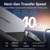 Vention USB 4.0 M.2 NVMe SSD Enclosure Gray Aluminum Alloy Type