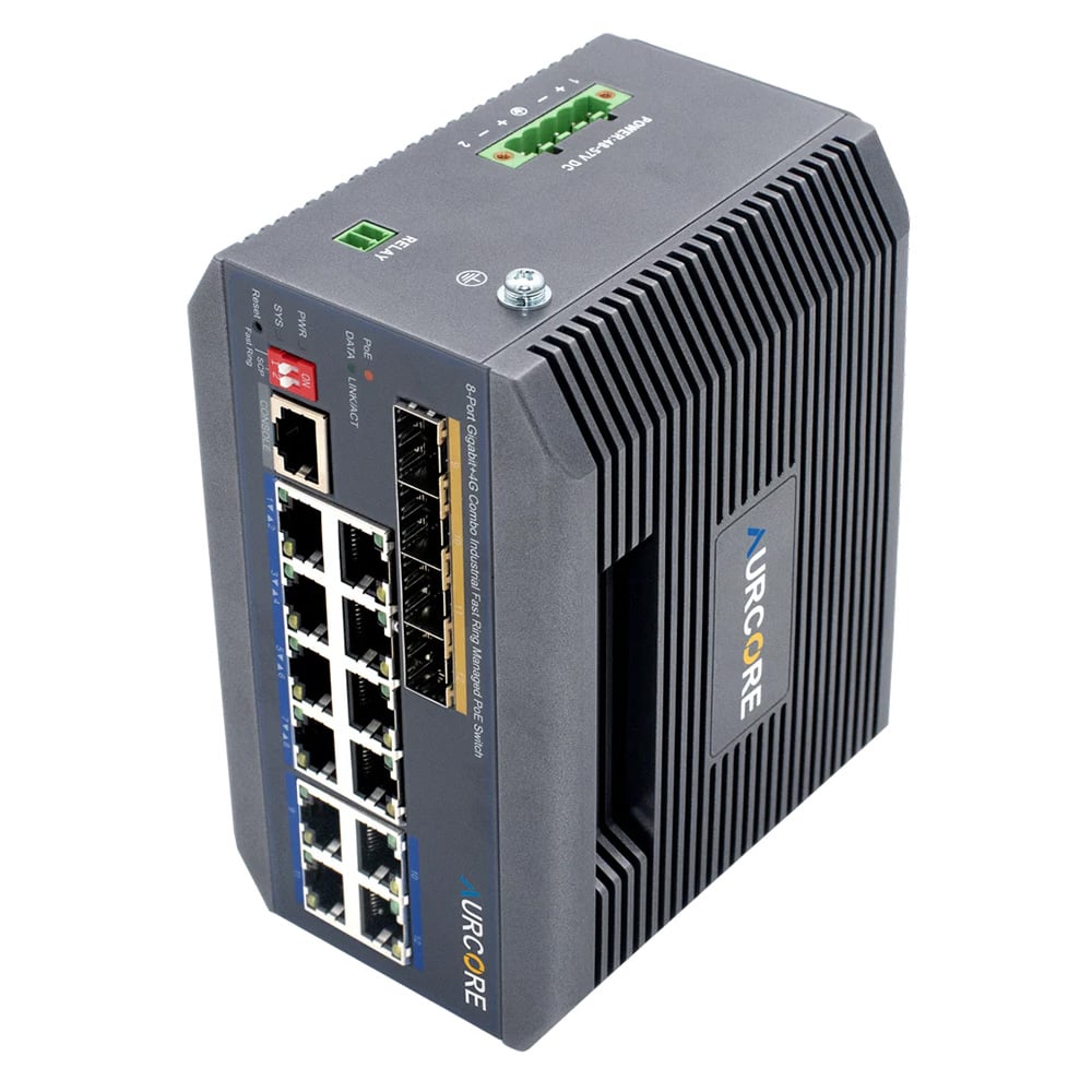 Ảnh minh họa Switch công nghiệp AurCore AIS2003 L2+ 8GE - 4G Combo 2