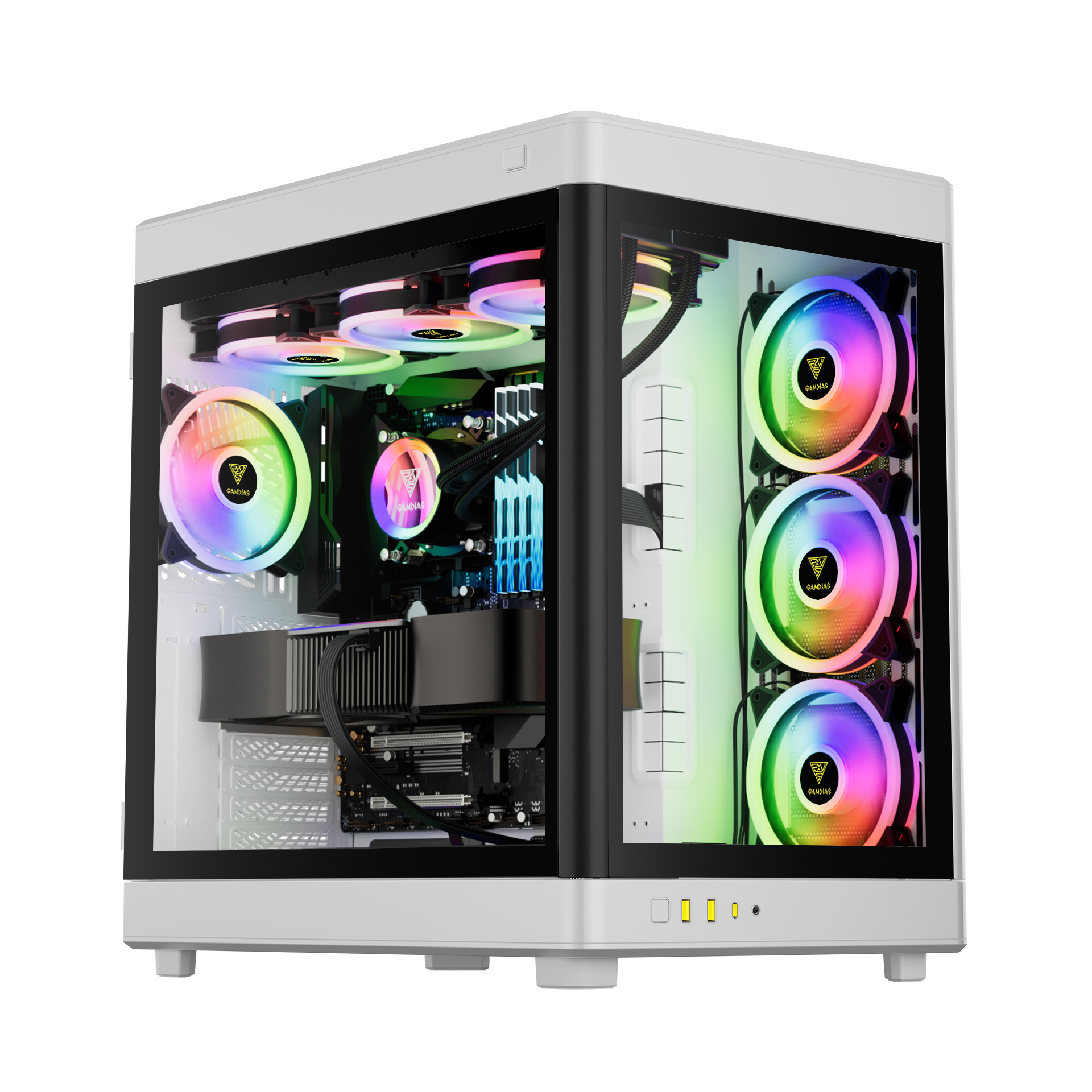 Ảnh minh họa Vỏ máy vi tính NESO P1 White White CANESOP1WWGA Gamdias 1