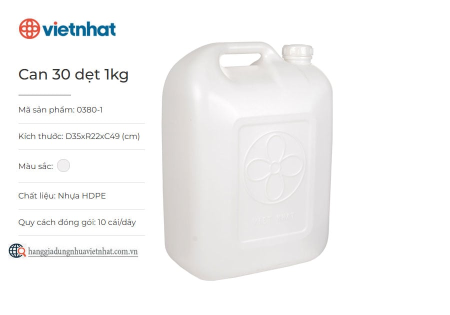 Can 30L dẹt -1kg 0380 -1