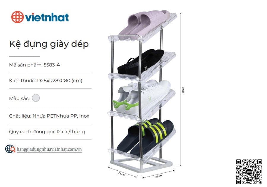 Kệ đựng giày dép inox 4T 5583-4