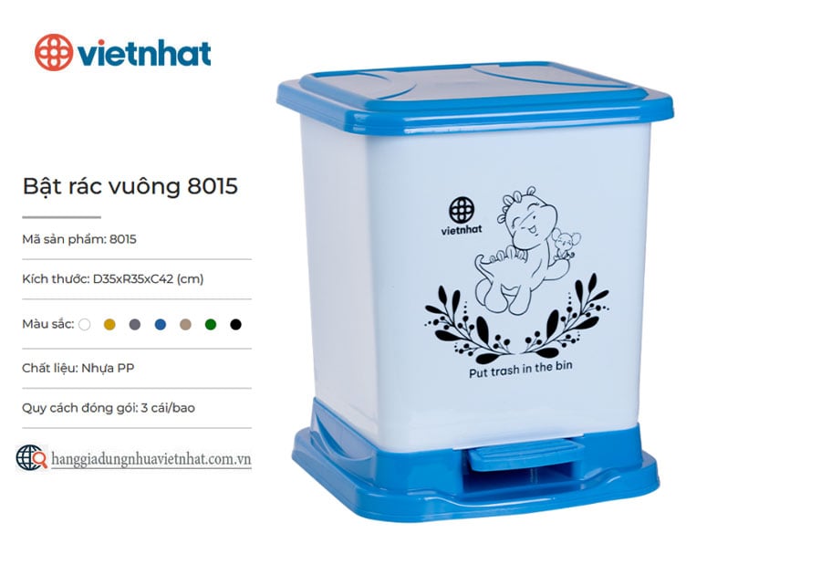 Bật rác vuông 8015