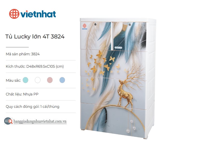 Tủ Lucky lớn 4T 3824