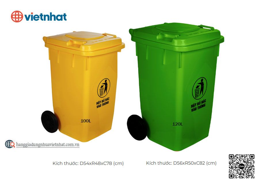 Thùng rác có bánh xe 60L 5345