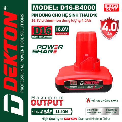 Pin 16.8V Dekton 4.0Ah D16-B4060PRO