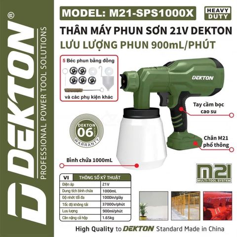 Máy phun sơn pin DEKTON M21-SPS1000X