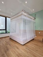 Màn khung xếp gọn- Trắng Tôm Nâu
