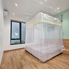 Màn khung xếp gọn- Trắng Hoa Vàng